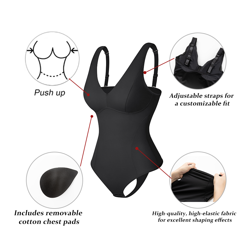 Women Sexy V Neck Corset Built - огляд і ціна Shapewear Bodysuit Firm