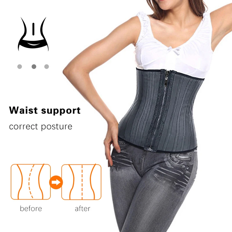 25-Steel Bones Latex Waist Tra - огляд і ціна Shapewear Bodysuit Firm