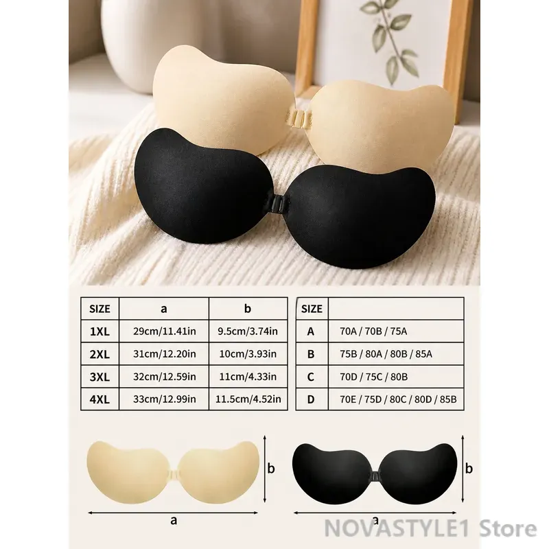 2 Pairs Breathable Invisible B - огляд і ціна Strapless Bra Backless