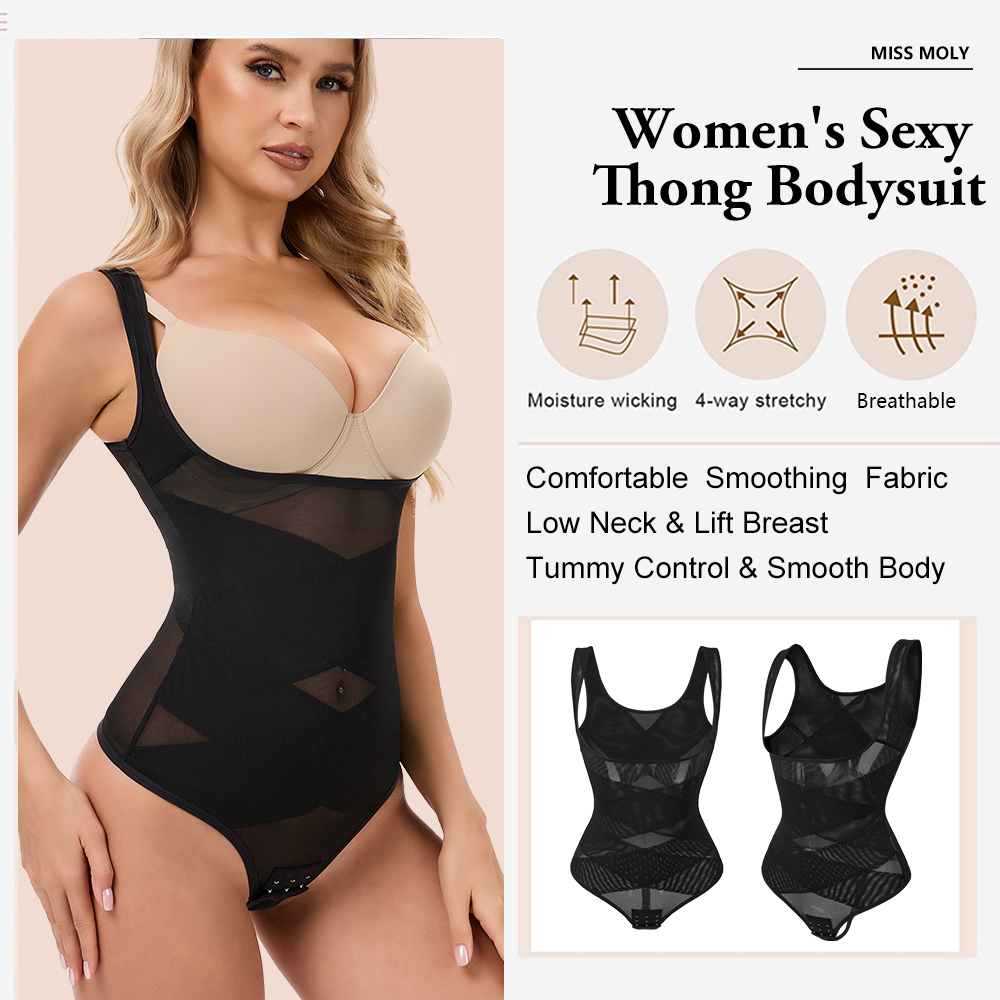 Mesh Thongs Bodysuit Shapewear - огляд і ціна Shapewear Bodysuit Firm